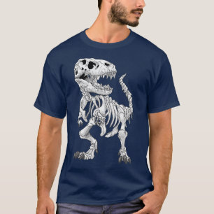 Camiseta TRex Skeleton Dino ossos paleontólogos Fóssil