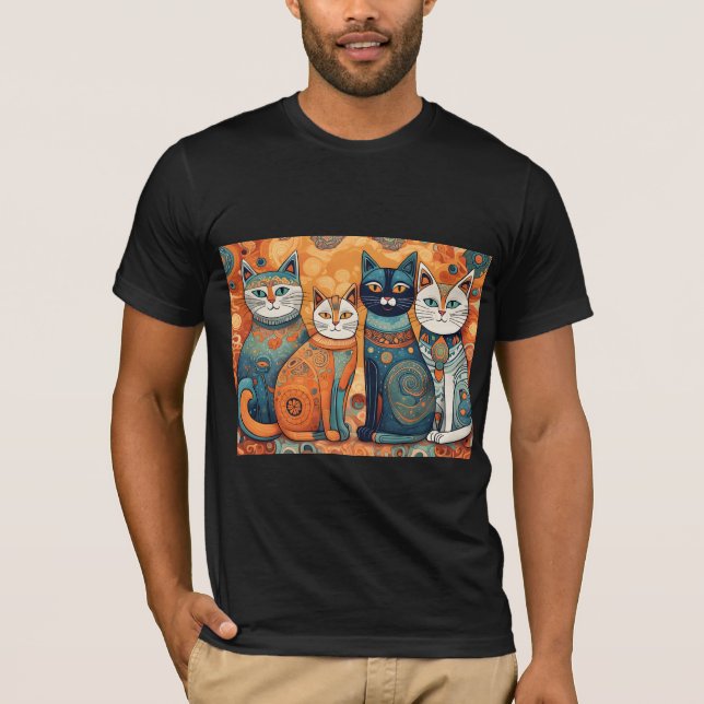 Camiseta Tri-Blend acalmando gatos  (Frente)