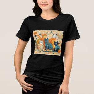 Camiseta Tri-Blend acalmando gatos