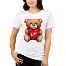 Camiseta Tri-Blend "Amor" do Ursinho Bonito