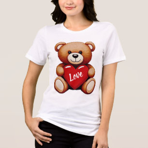 Camiseta Tri-Blend "Amor" do Ursinho Bonito
