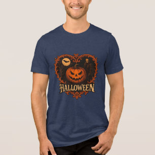 Camiseta Tri-Blend Assustadora de Halloween para H