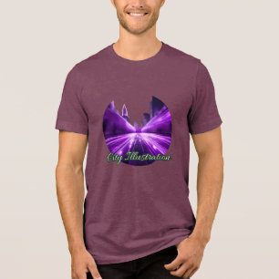 Camiseta Tri-blend Bella+Canvas, Trible Preto Sóli