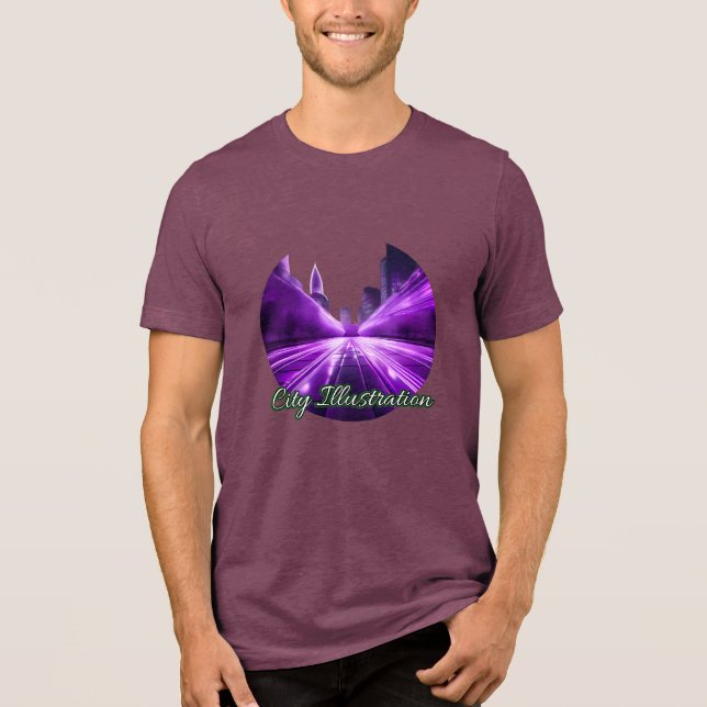 Camiseta Tri-blend Bella+Canvas, Trible Preto Sóli (Frente)