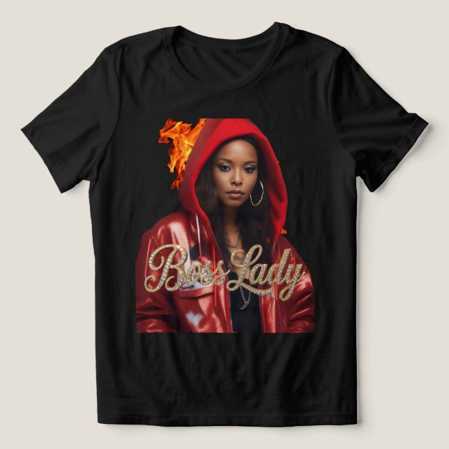 Camiseta Tri-Blend Boss Lady (Design frontal)
