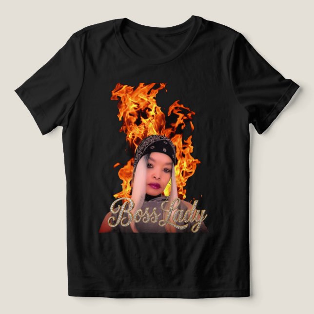 Camiseta Tri-Blend Boss Lady (Design frontal)