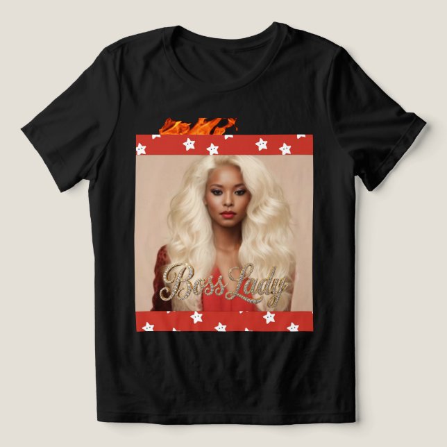 Camiseta Tri-Blend Boss Lady (Design frontal)