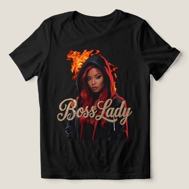 Camiseta Tri-Blend Boss Lady (Design frontal)