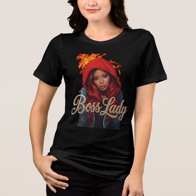 Camiseta Tri-Blend Boss Lady (Frente)