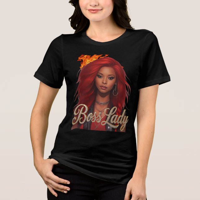 Camiseta Tri-Blend Boss Lady (Frente)