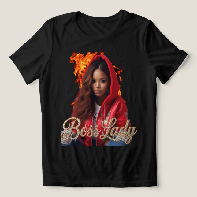 Camiseta Tri-Blend Boss Lady (Design frontal)