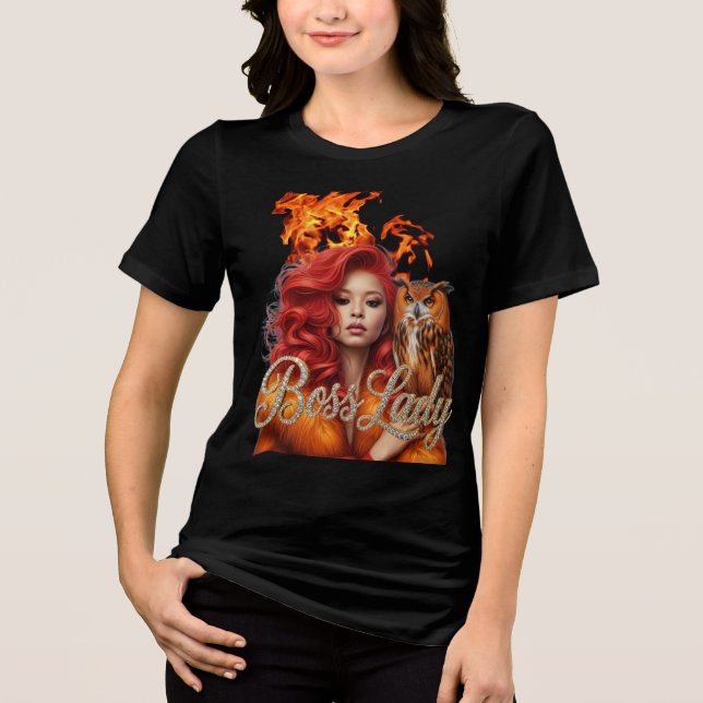 Camiseta Tri-Blend Boss Lady (Frente)