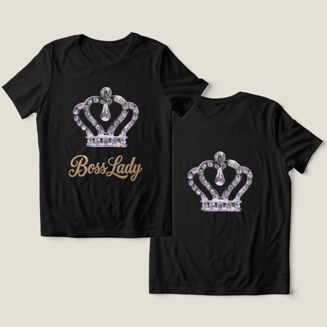 Camiseta Tri-Blend Boss Lady T-Shirt (Design Frente e Verso)