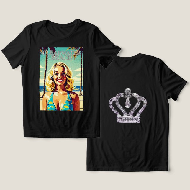 Camiseta Tri-Blend Clearwater Beach Florida (Design Frente e Verso)