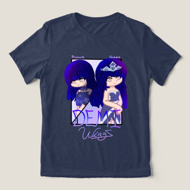 Camiseta Tri-Blend Com Princesa/Rainha Demi (Design frontal)