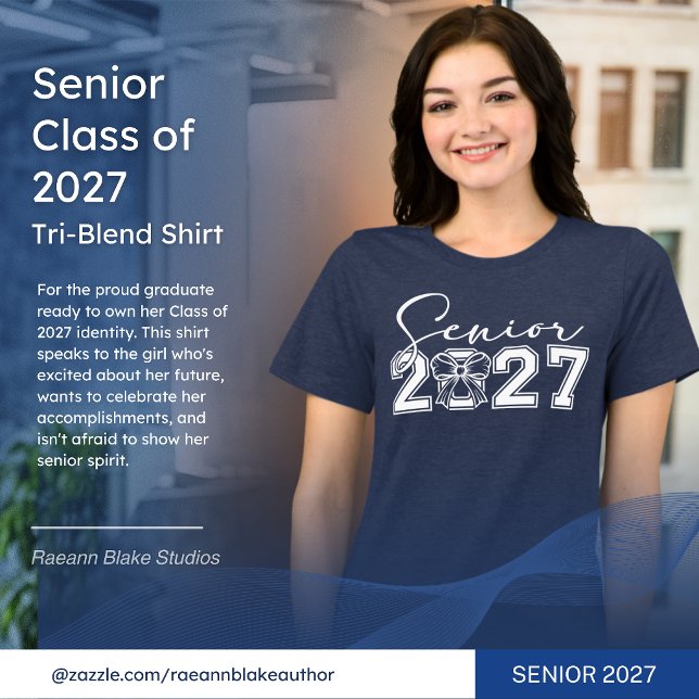 Camiseta Tri-Blend da Turma de 2027 Feminina (Criador carregado)