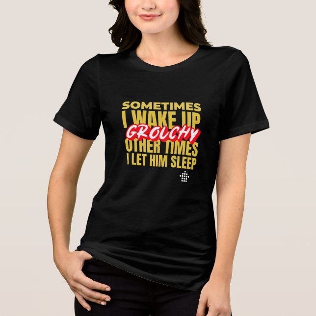 Camiseta Tri-Blend de Casal Engraçada com Chamada  (Frente)