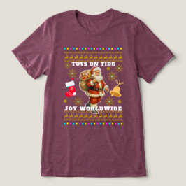 camiseta Tri-Blend de celebração de Natal