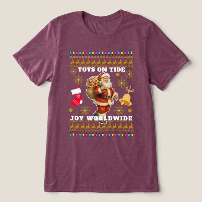 camiseta Tri-Blend de celebração de Natal (Design frontal)