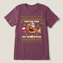 camiseta Tri-Blend de celebração de Natal