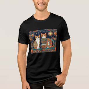 camiseta Tri-Blend de gatos café