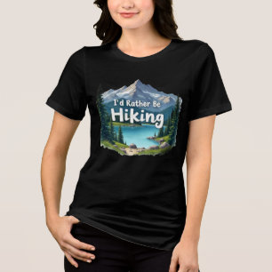 Camiseta Tri-blend Eu Preferiria Estar Fazendo Tri