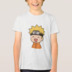 Camiseta Tri-Blend Feliz Chibi Ninja Jovem - Suave