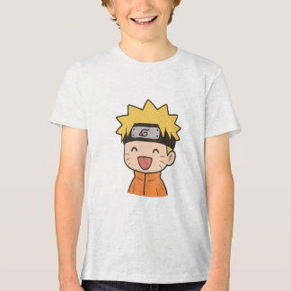Camiseta Tri-Blend Feliz Chibi Ninja Jovem - Suave