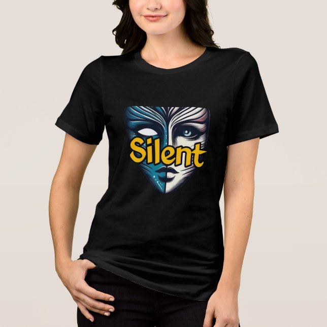 Camiseta Tri-blend Feminina Bella+Canvas, Branca,  (Frente)