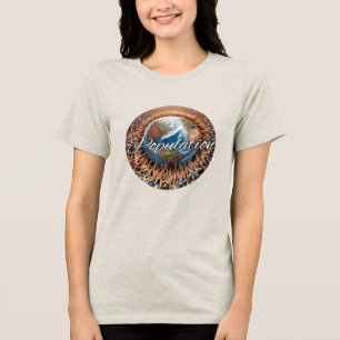 Camiseta Tri-blend Feminina Bella+Canvas, Branca,