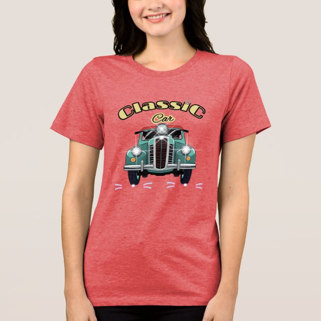 Camiseta Tri-blend Feminina Bella+Canvas, Branca,  (Frente)