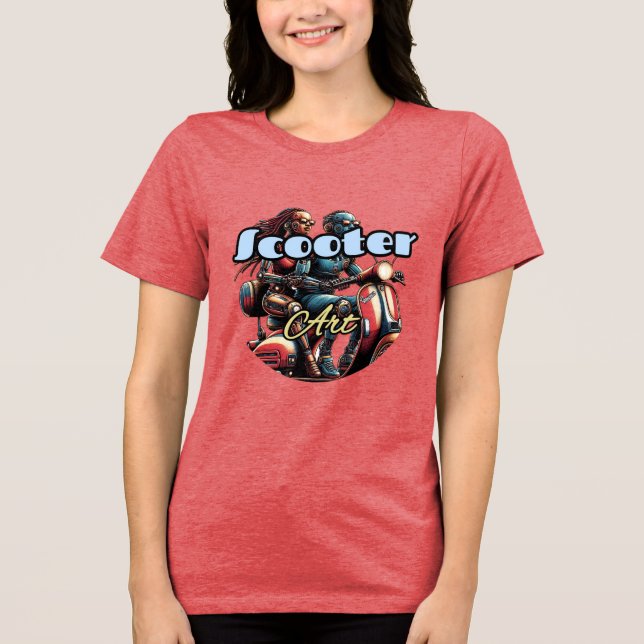 Camiseta Tri-blend Feminina Bella+Canvas, Branca,  (Frente)