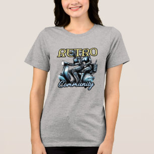 Camiseta Tri-blend Feminina Bella+Canvas, Branca,