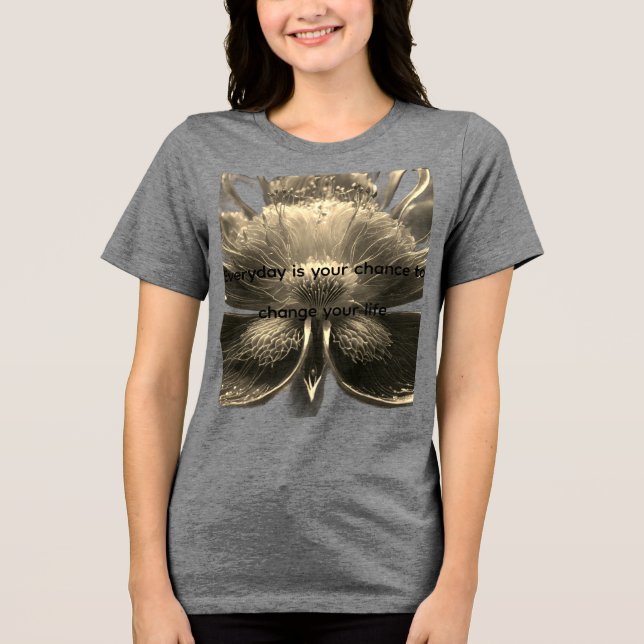 Camiseta Tri-Blend Feminina Bella+Canvas da Zazzle (Frente)