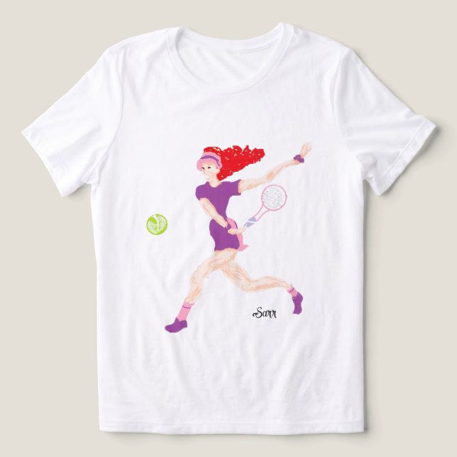 Camiseta Tri-blend Feminina Bella+Canvas de Ténis  (Design frontal)