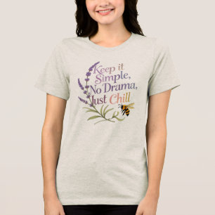 Camiseta Tri-blend feminina com Lavanda e Abelha