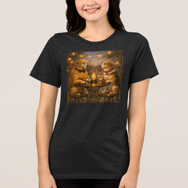 Camiseta Tri‑Blend Feminina Noite de Encontro Româ (Frente)