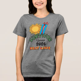 Camiseta Tri-Blend Feminina Onda de Calor Verão 26