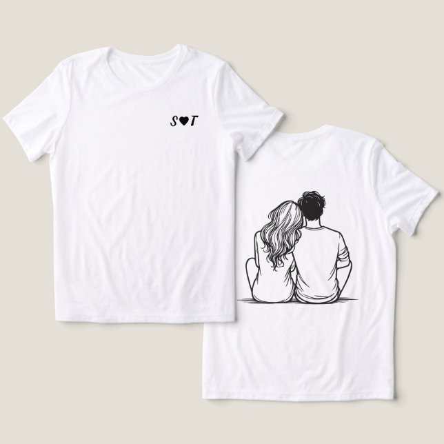 Camiseta Tri-Blend Feminina Presente de Casal Pers (Design Frente e Verso)