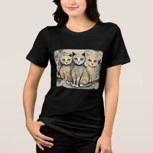 Camiseta Tri-Blend gatos calmantes