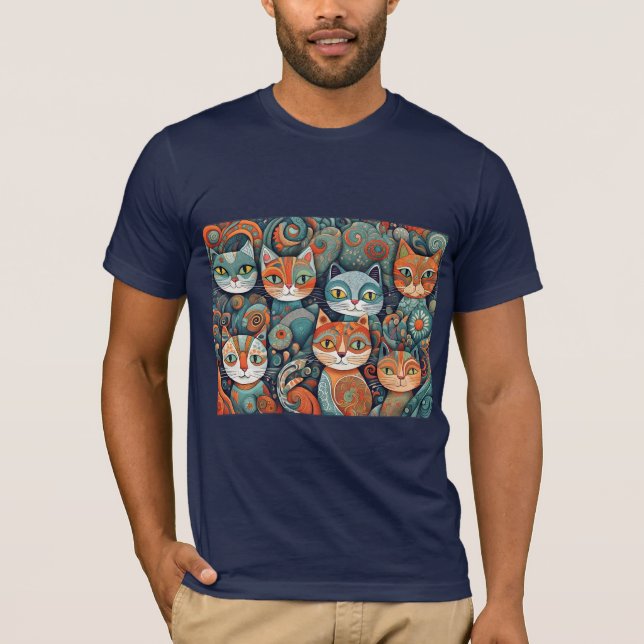 Camiseta Tri-Blend gatos calmantes (Frente)