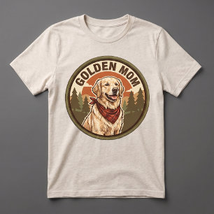 Camiseta Tri-blend Golden Mom para Mãe de Golden R