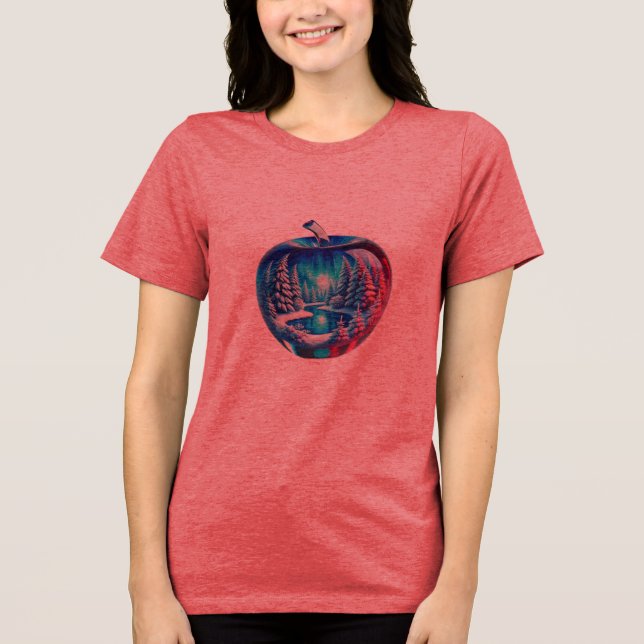 Camiseta Tri Blend Gráfica Inspirada na Maçã Mark  (Frente)