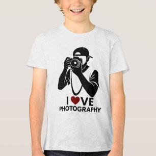 Camiseta Tri-Blend Infantil Símbolo de Amor Bella+