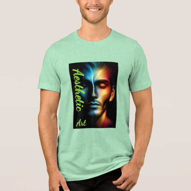 Camiseta Tri-blend Masculina Bella+Canvas, Branca, (Frente)