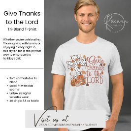 Camiseta Tri-Blend Masculina "Dê Graças ao Senhor"