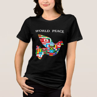 Camiseta Tri-Blend paz mundial