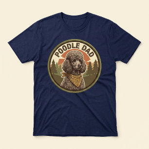 Camiseta Tri-blend Poodle Dad Presente para Pai