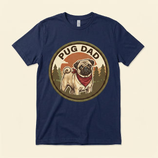Camiseta Tri-blend Pug Dad | Presente para Pai de