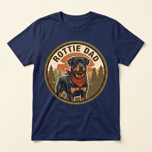 Camiseta Tri-blend Rottie Dad Presente para Pai